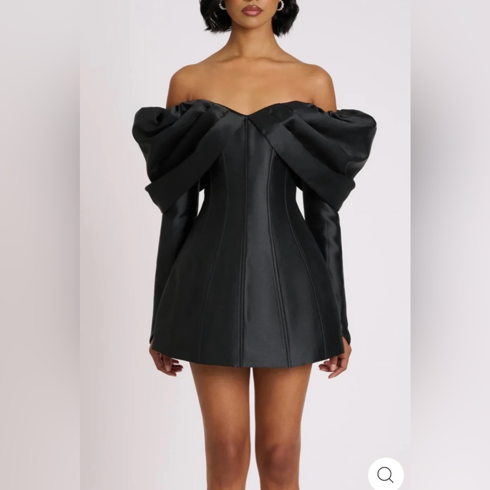 Chic Black Mini Dress with Statement Sleeves